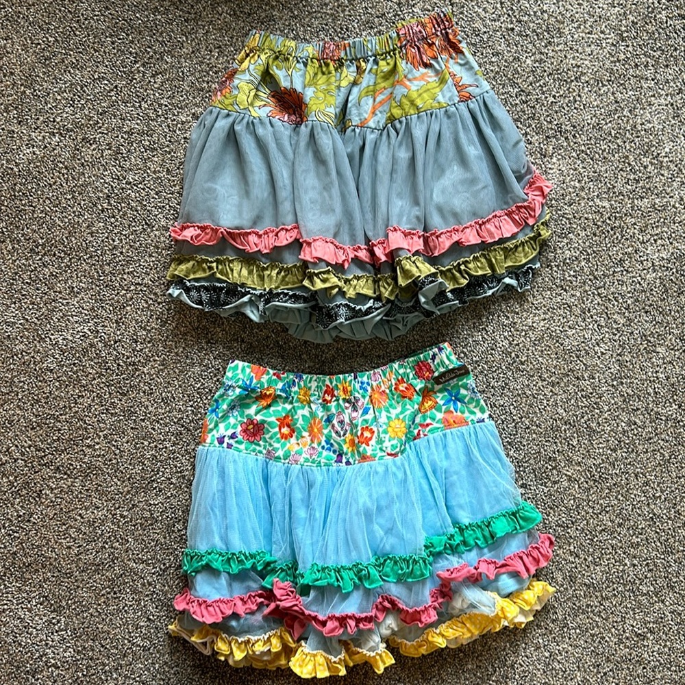 Matilda Jane ruffle tulle skirts, size 8.